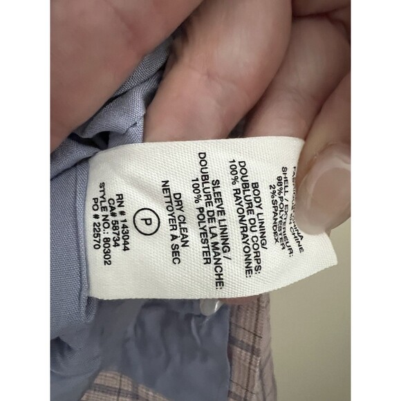 AVEC LES FILLES PINK BLUE TWO TONED PLAID BLAZER JACKET SIZE M - Picture 7 of 8